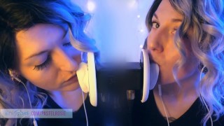 SFW ASMR – DOUBLE EARGASM – Ear To Ear Tingles – PASTEL ROSIE Brain Melting Tingly Ear Licking