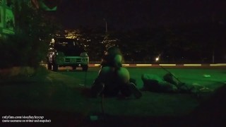 Sissy Haylee’s Public A2M with a buttplug and a dildo part 1