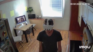 Mask in action! Young guy fucks me on the kitchen counter!